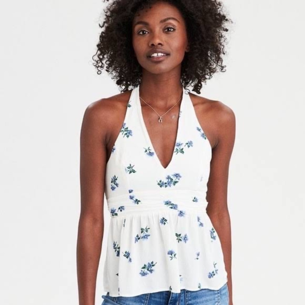American Eagle Outfitters Floral Halter Top